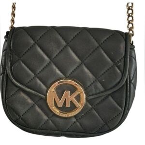 Michael Kors Black Quilted Crossbody Bag